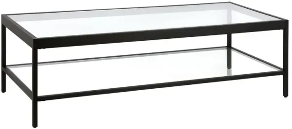 Hudson&Canal Alexis 54'' Wide Rectangular Coffee Table in Blackened Bronze