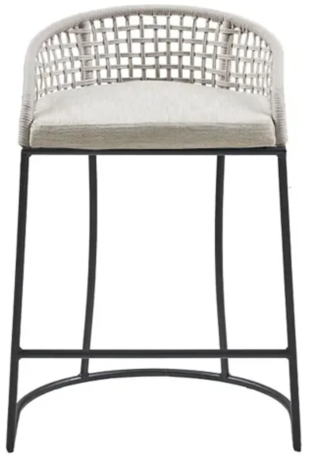 Gracie Mills Stephan Woven Rope Back Counter Stool 25"