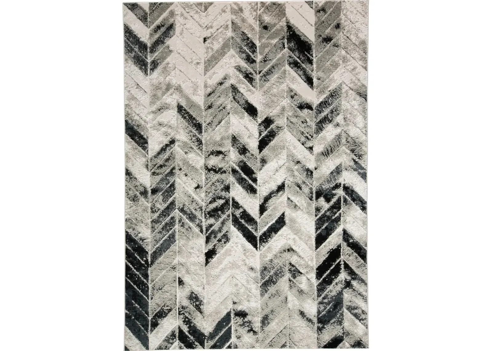 Micah 3048F Black/Gray/Silver 6'7" x 9'6" Rug