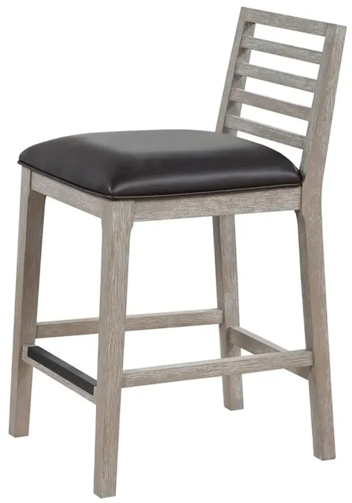 Siri 26" Wood Stool - Driftwood Grey