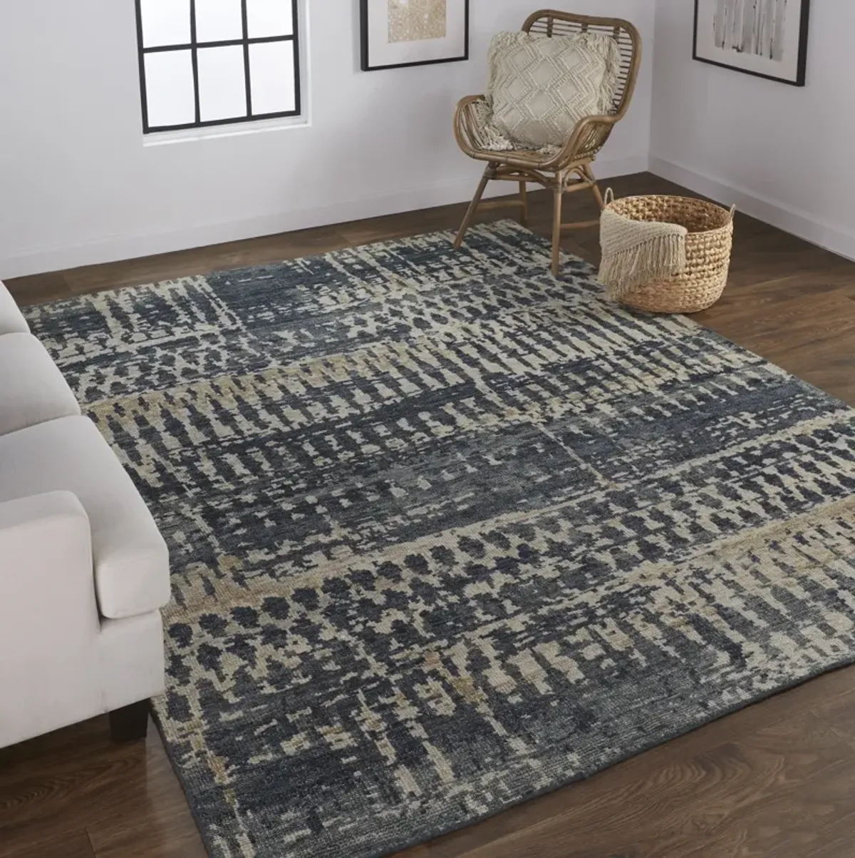 Palomar 6632F Blue/Gray/Tan 2'6" x 8' Rug