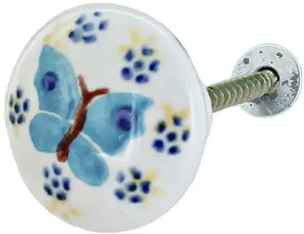 Blue Rose Polish Pottery Garden of Eden Drawer Pull