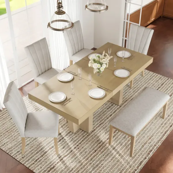 Merax Extendable Wood Dining Table Set for 6
