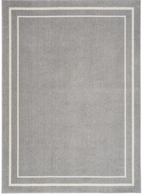 Nourison Essentials NRE02 Gray/Ivory 6' x 9' Rug