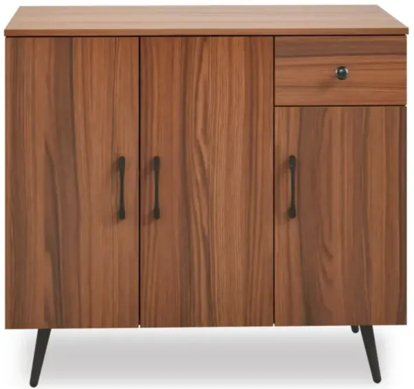 Hivvago Sideboard Cabinet with 3 Doors and Pull out Drawer Adjustable Shelves