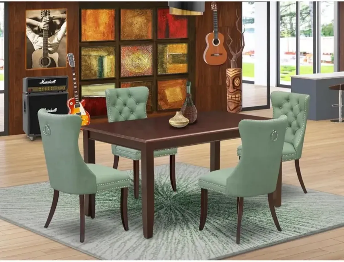 5 Piece Modern Dining Table Set Consists of a Rectangle Kitchen Table