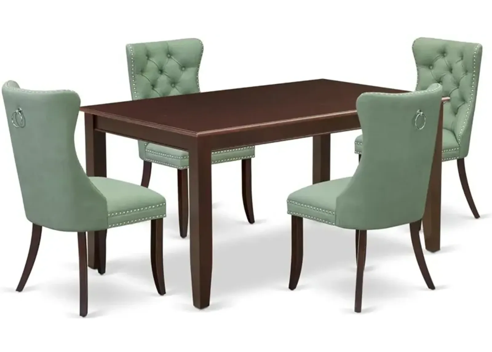 5 Piece Modern Dining Table Set Consists of a Rectangle Kitchen Table