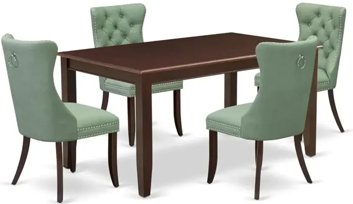 5 Piece Modern Dining Table Set Consists of a Rectangle Kitchen Table