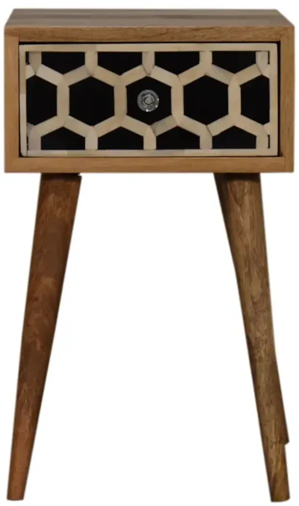 Mini  1 Drawer Bone Inlay NightStand