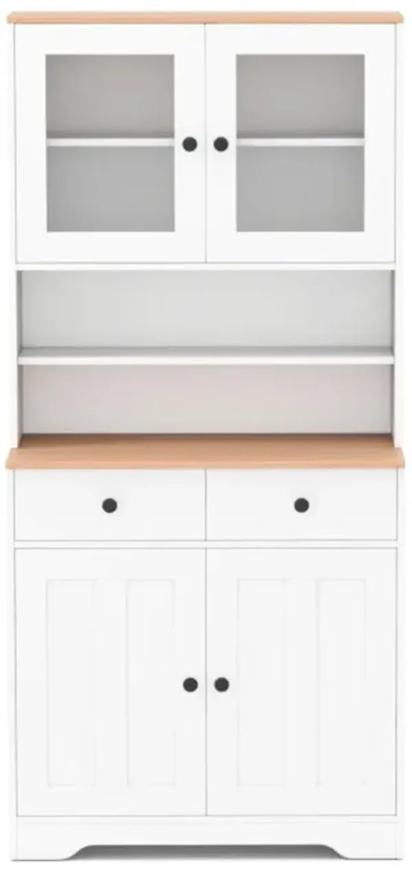 Hivvago Pantry Cabinet with 2 Removable Shelves