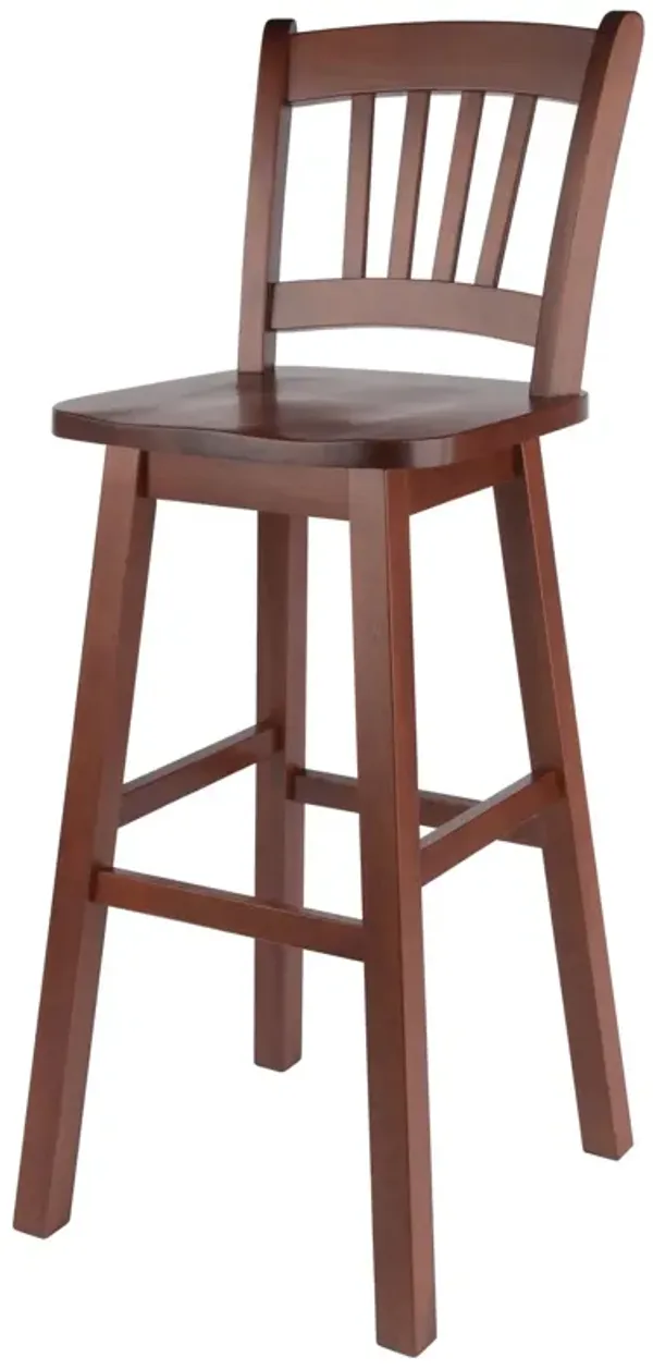 Winsome Wood Fina Swivel Seat Bar Stool - Walnut