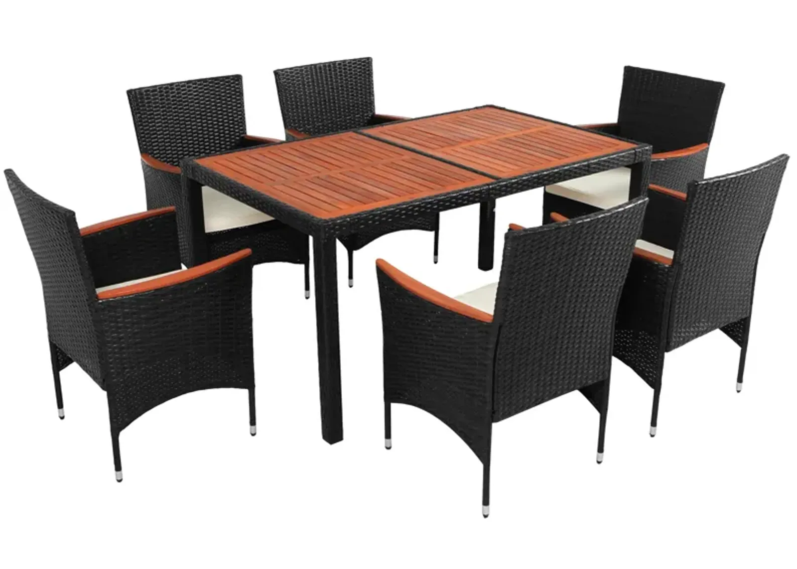 Merax 7-Piece Outdoor Patio Dining Table and Chairs Set