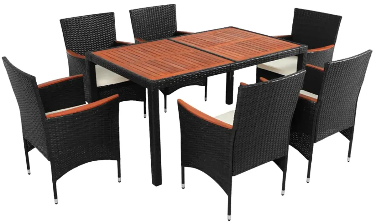 Merax 7-Piece Outdoor Patio Dining Table and Chairs Set