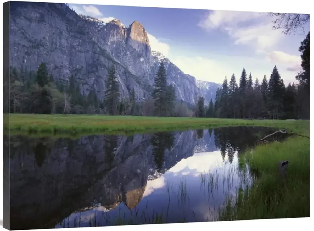 Sentinel Rock, reflected in water, Yosemite National Park, California-Canvas Art-40x30