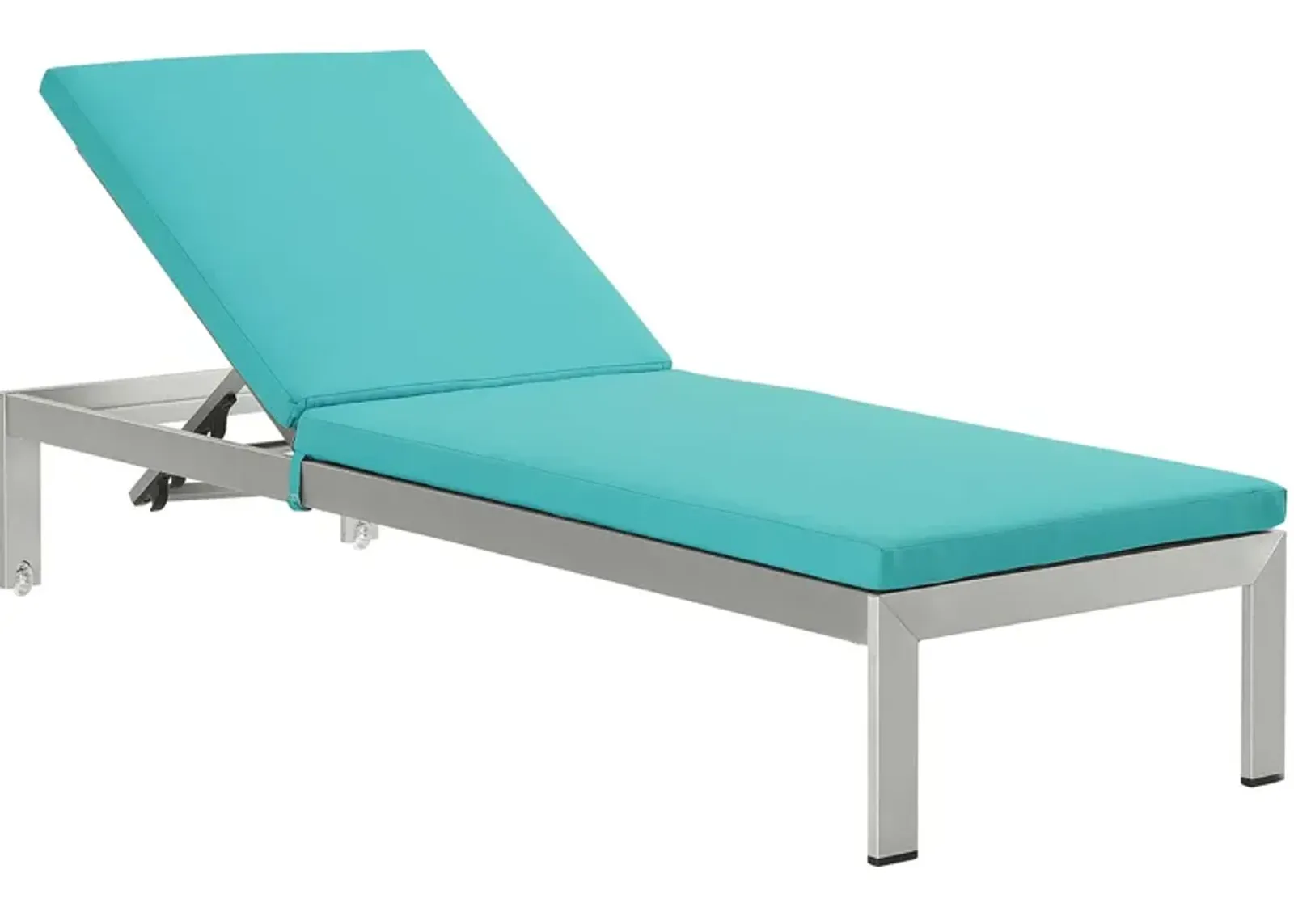 Shore Outdoor Patio Aluminum Chaise with Cushions