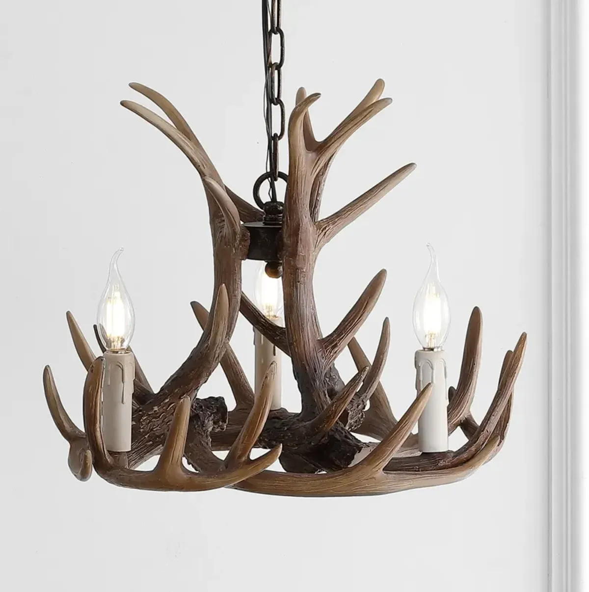 Nelle Adjustable Resin Antler LED Chandelier