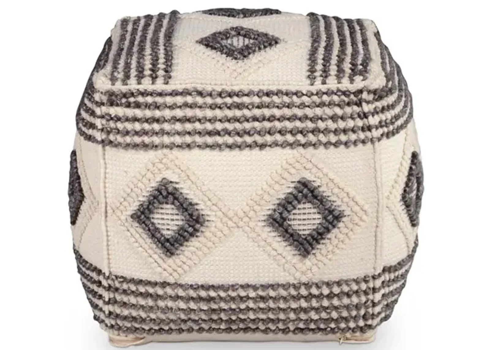 Dalia Square Handwoven Pouf