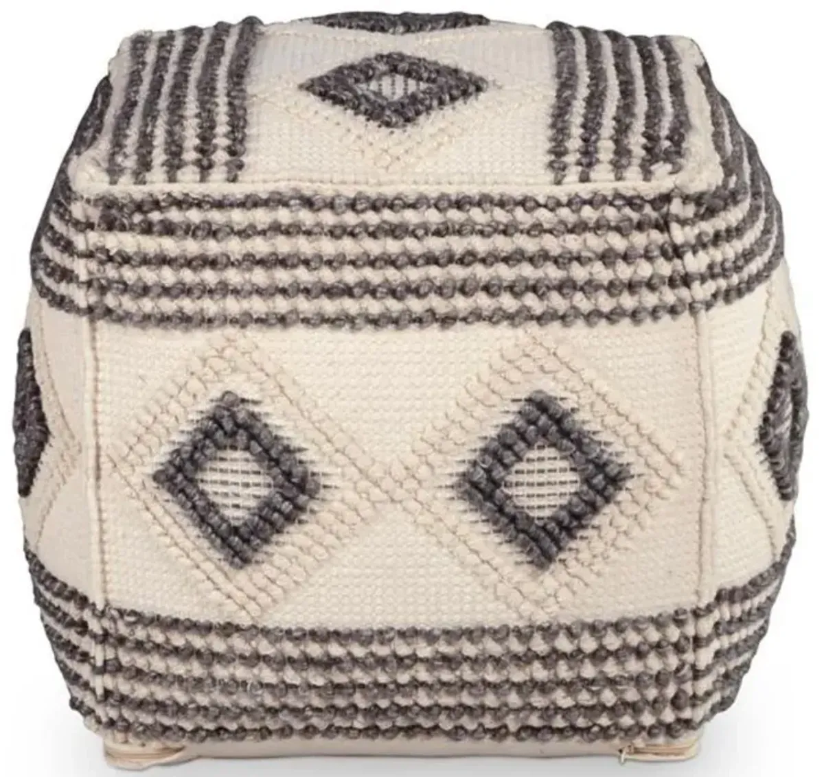 Dalia Square Handwoven Pouf