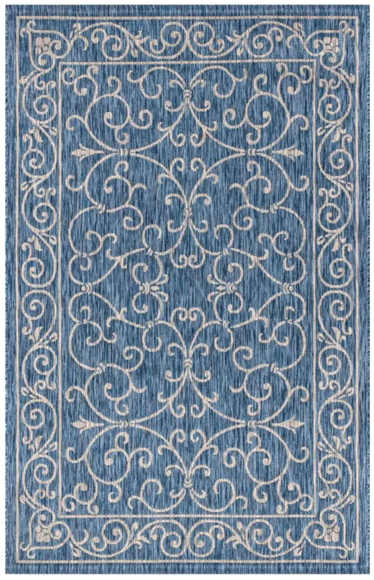 Charleston Vintage Filigree Textured Weave Indoor/Outdoor Area Rug