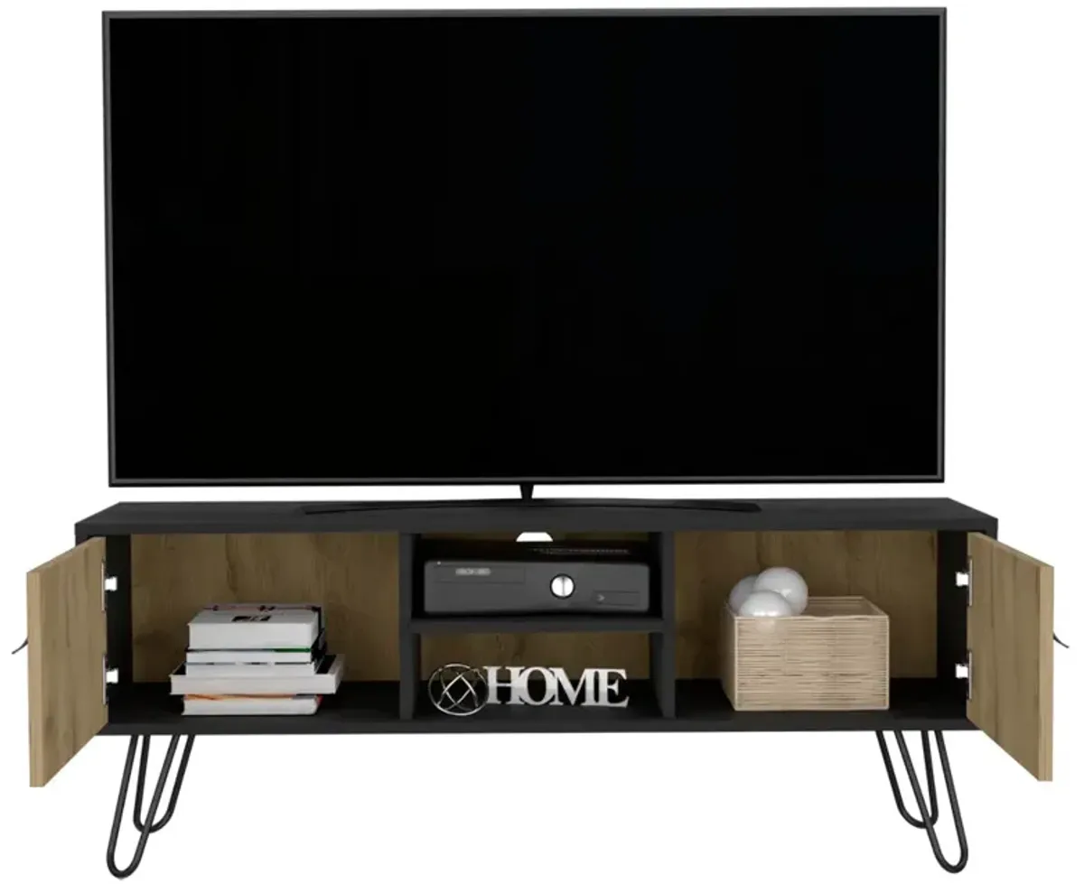 Tv Stand B Magness, Living Room, Black / Macadamia