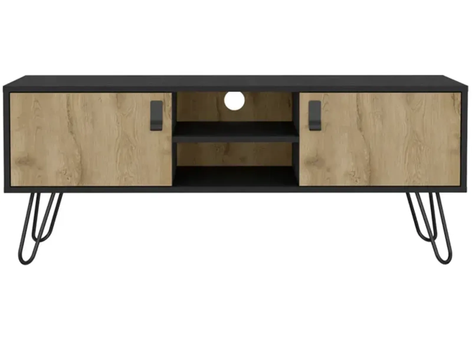 Tv Stand B Magness, Living Room, Black / Macadamia