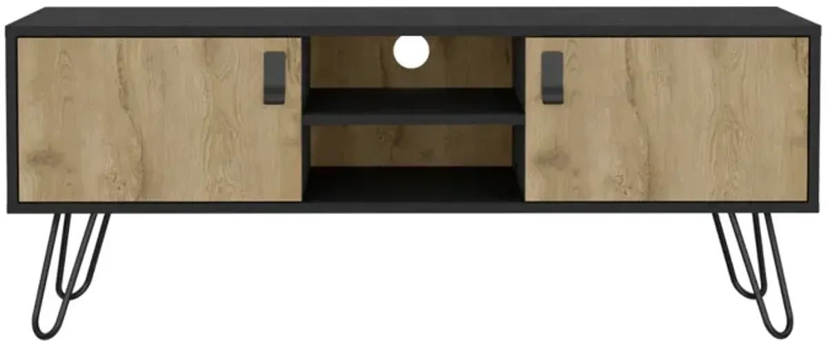 Tv Stand B Magness, Living Room, Black / Macadamia