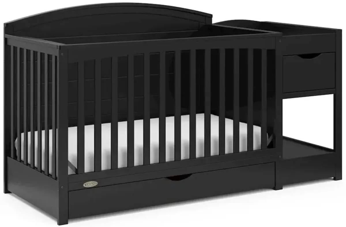 Graco Bellwood 5-in-1 Convertible Crib & Changer with Drawer (Black)