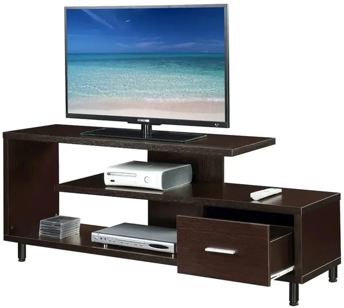 Convience Concept, Inc. Seal II 1 Drawer TV Stand with Shelves for TVs up to 65 Inches