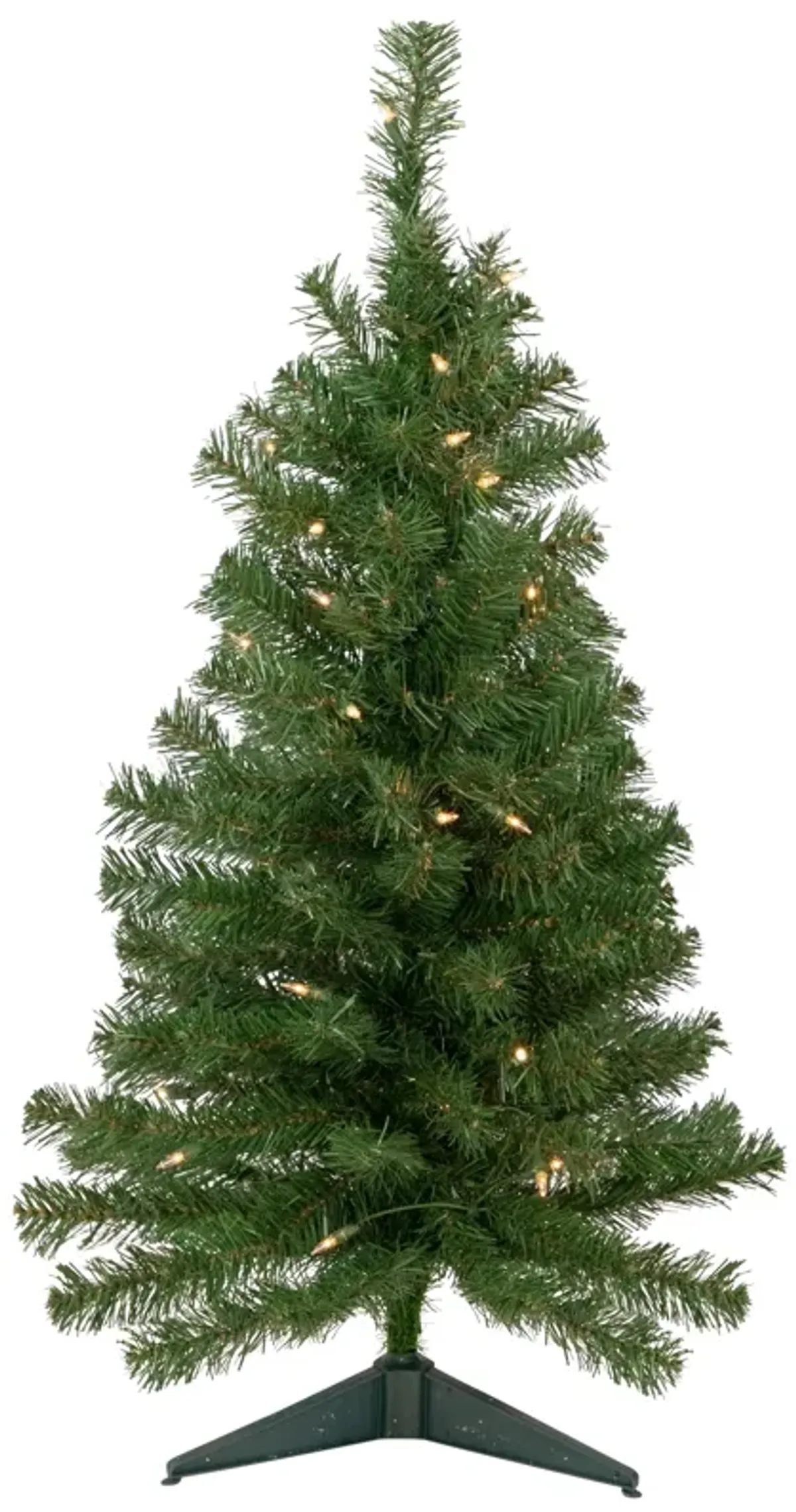 3' Pre-Lit Oakridge Noble Fir Artificial Christmas Tree  Clear Lights