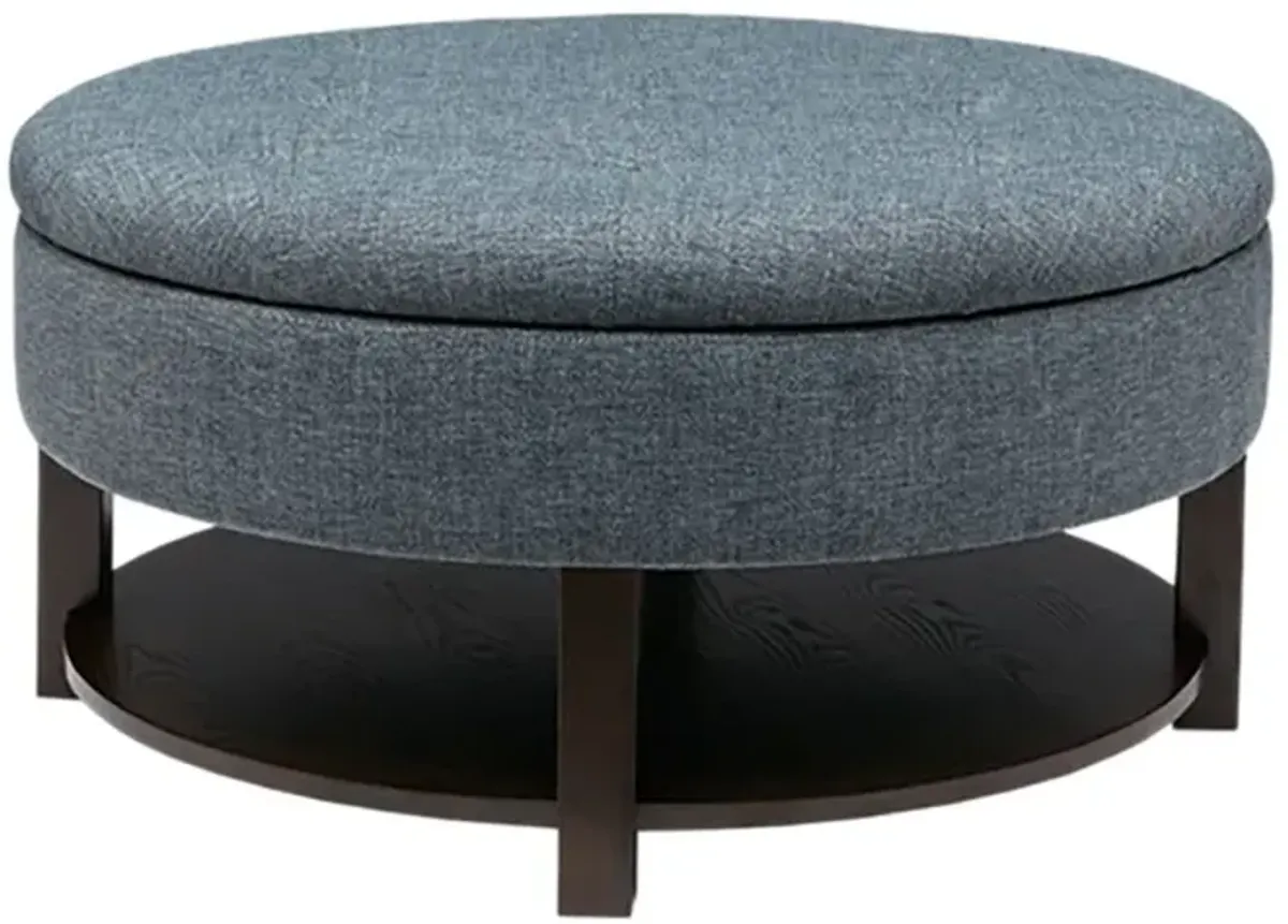 Gracie Mills Alexandra Luxe Circular Storage Ottoman