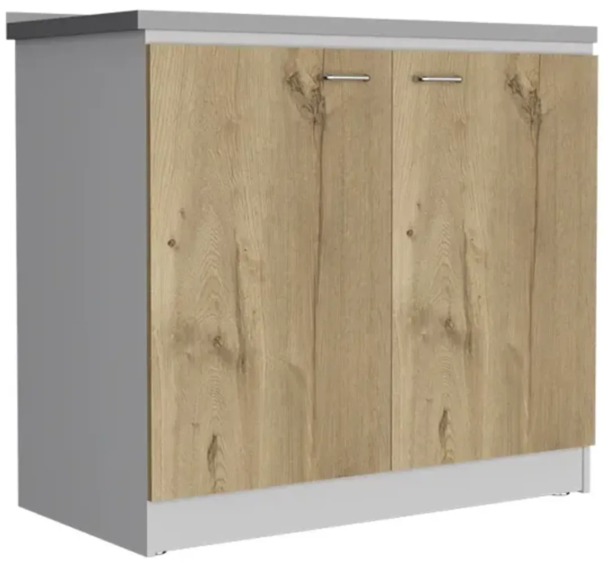 DEPOT E-SHOP Salento Freestanding Sink, Double Door Cabinet, Two Shelves