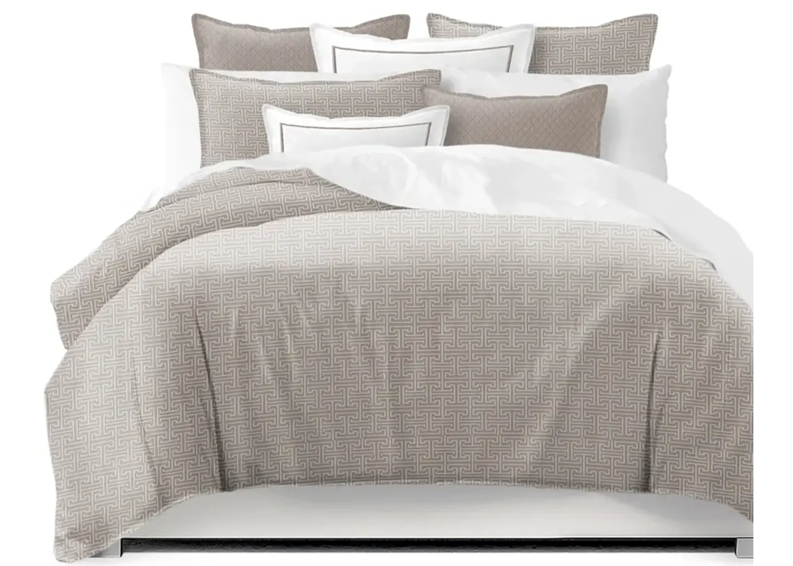 6ix Tailors Fine Linens Bishop Tan Coverlet Set