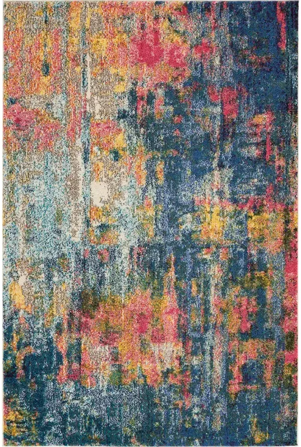 Celestial CES09 Blue/Yellow 3'11" x 5'11" Rug