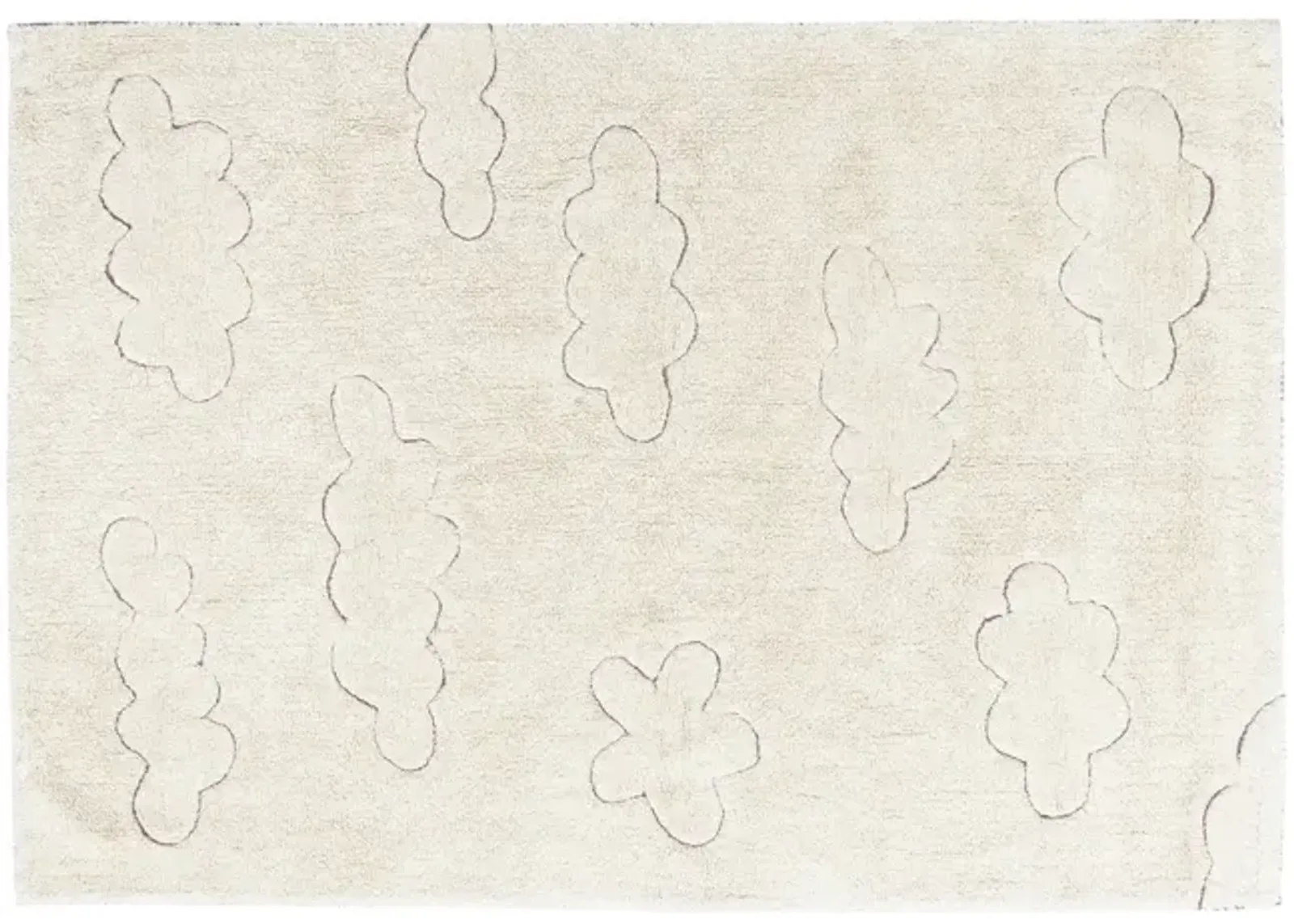 RugCycled washable rug Clouds