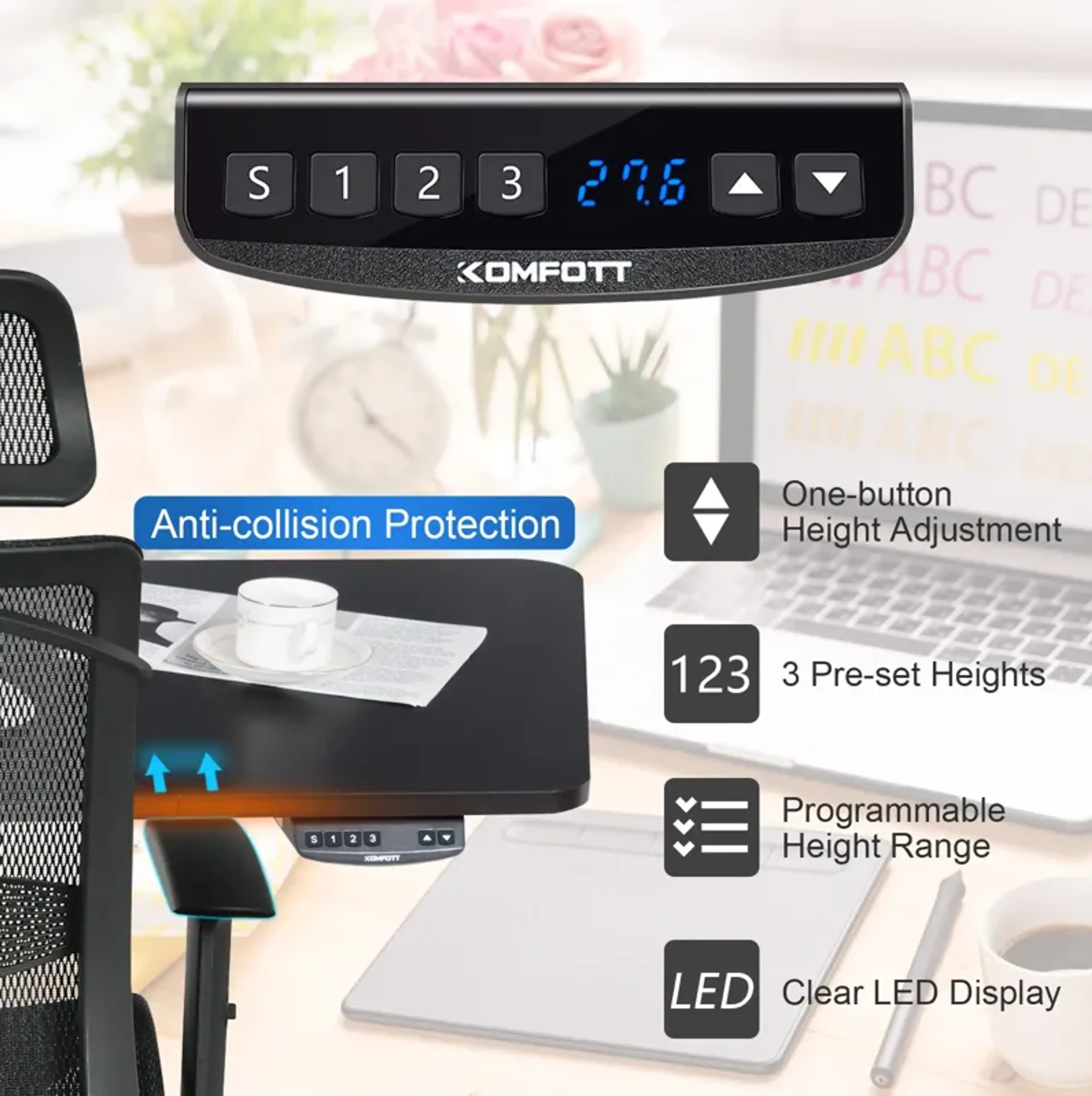 Costway Dual Motor L Shaped Standing Desk Ergonomic Sit Stand Computer ...