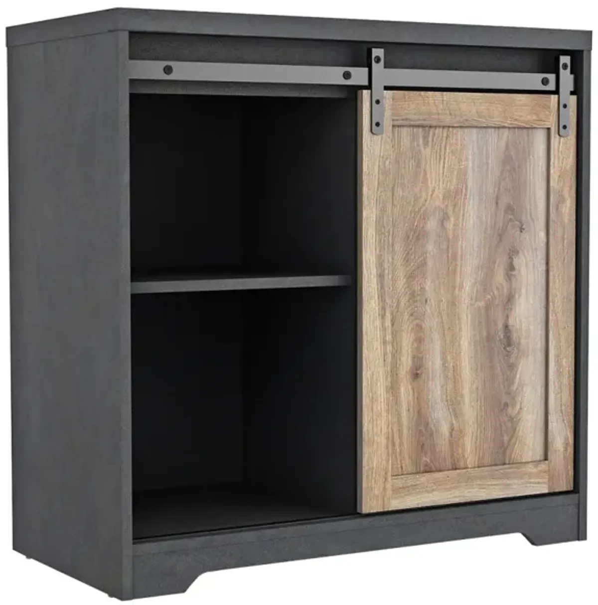 31 Inch Farmhouse Barn Door Bar Cabinet For Living Room, Dining Room