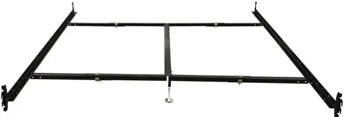 Hollywood Bed Frame Hook On Bed Rails Queen/Eastern King with center support and 2 Glides