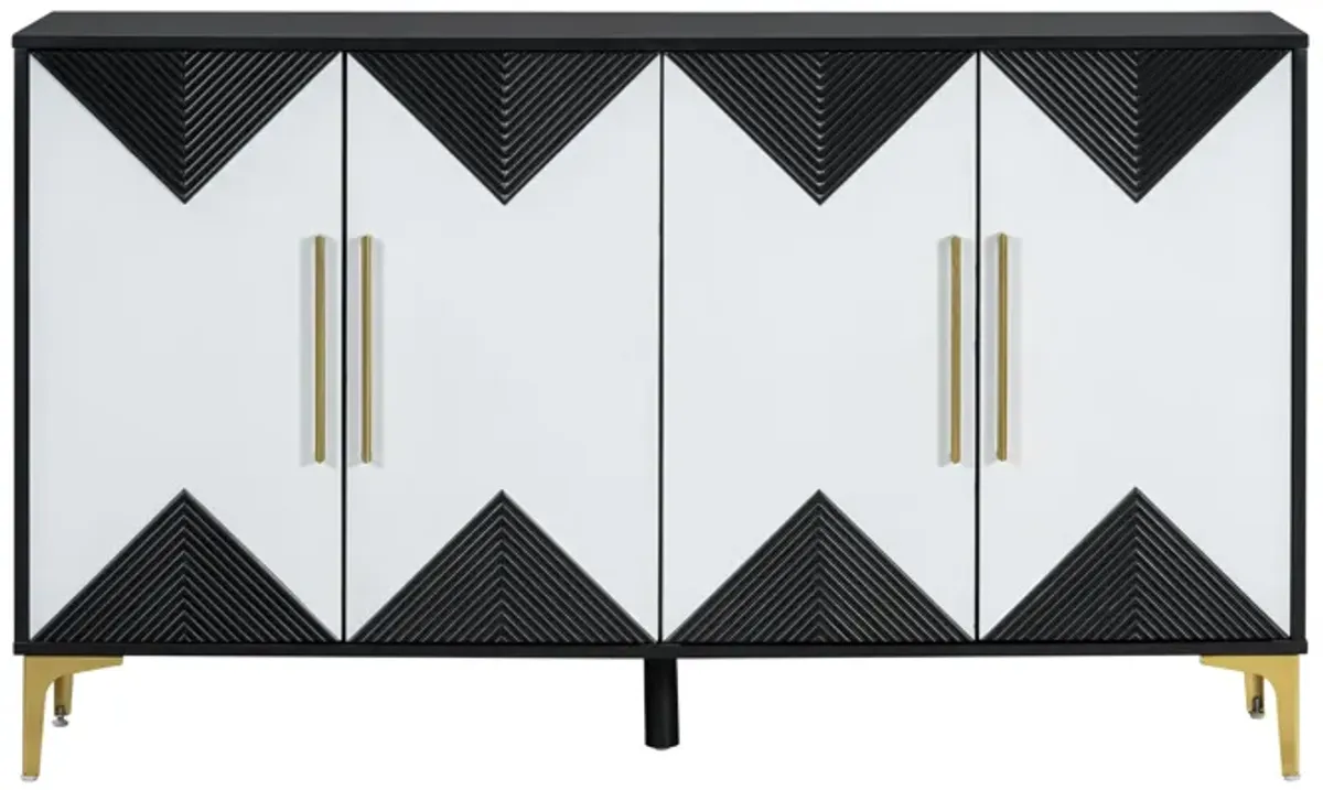 Merax Four-Door Cabinet  Storage Sideboard