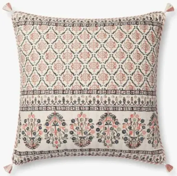 PLL0115 Pink/Multi 22''x22'' Down Pillow