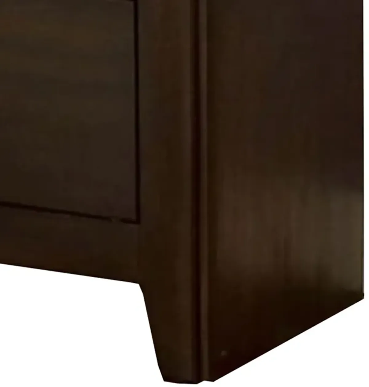 Nightstand with 2 Drawers and Metal Bar Pulls, Walnut Brown-Benzara