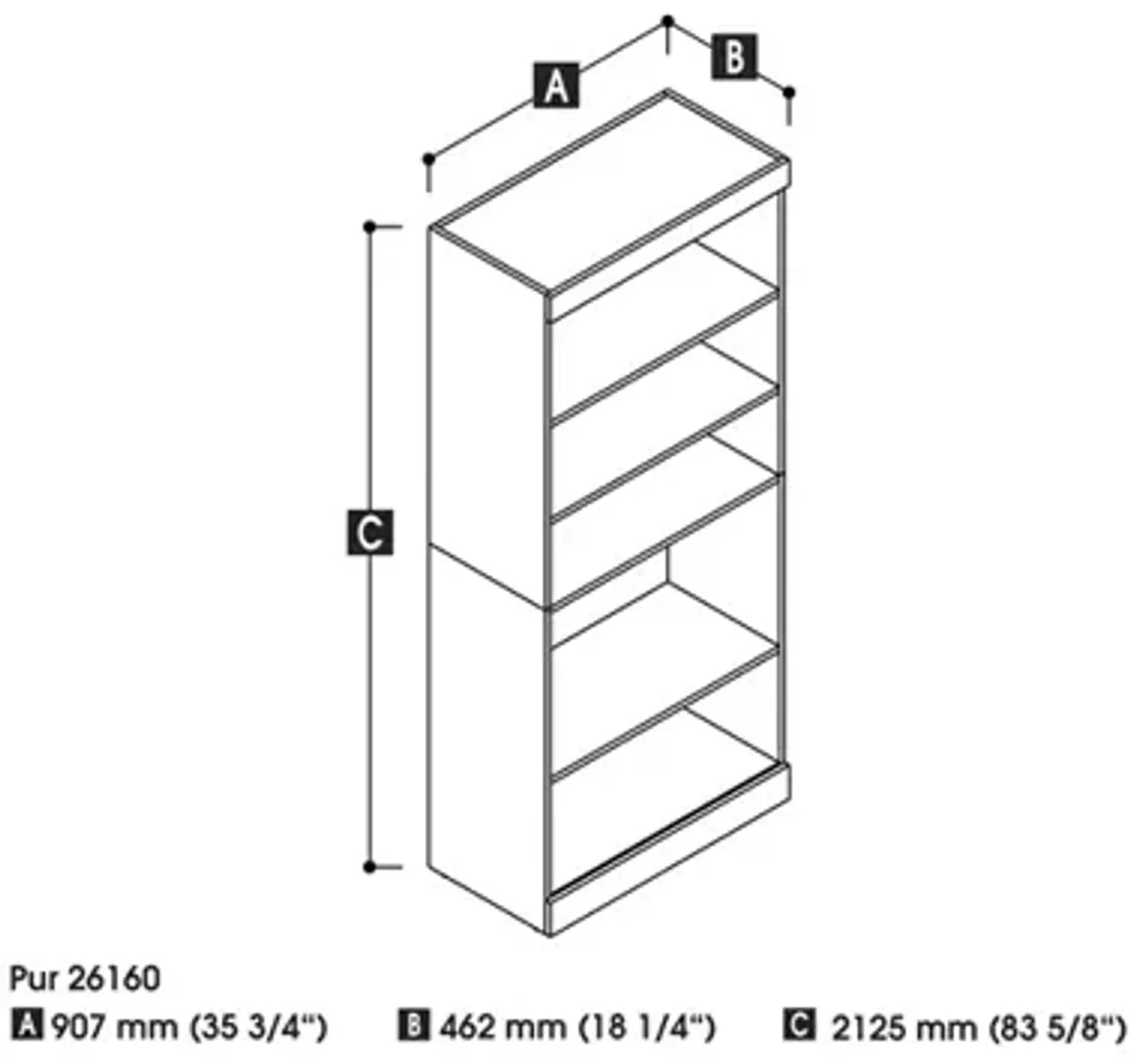 Bestar Pur 36 Storage unit in White