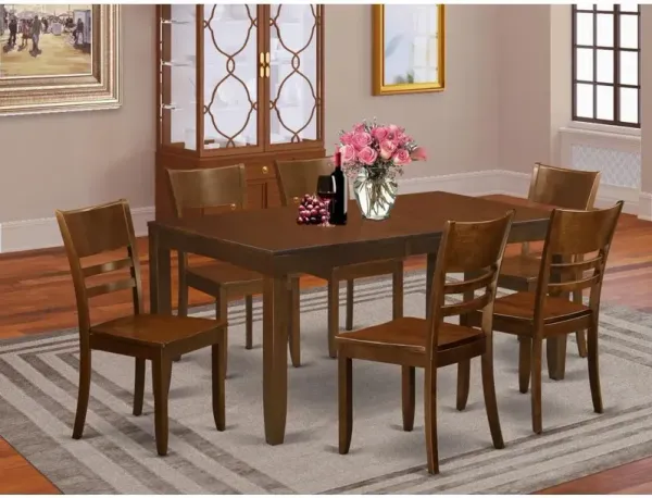 7 Pc Dining room set-Kitchen Tables with Leaf and 6 Kitchen Dining Chairs