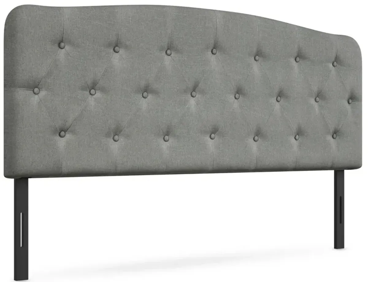 Faux Linen Headboard with Adjustable Heights