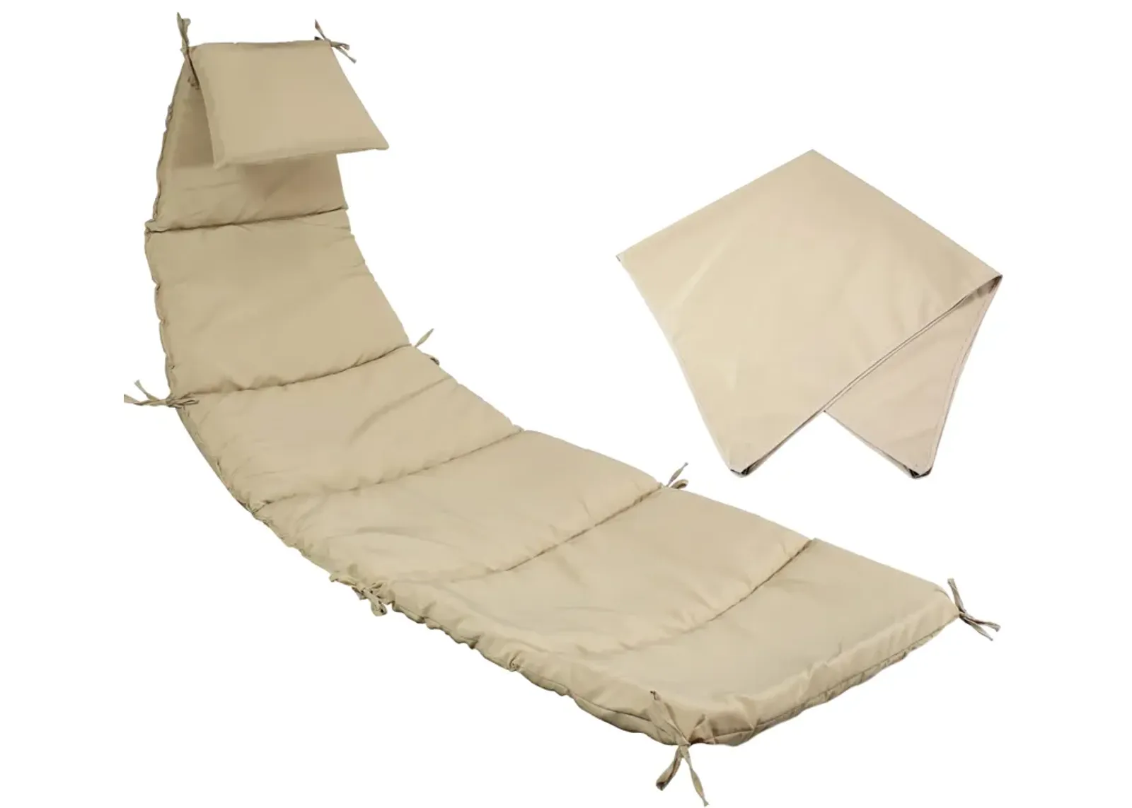 Sunnydaze Outdoor Hanging Lounger Replacement Cushion and Umbrella