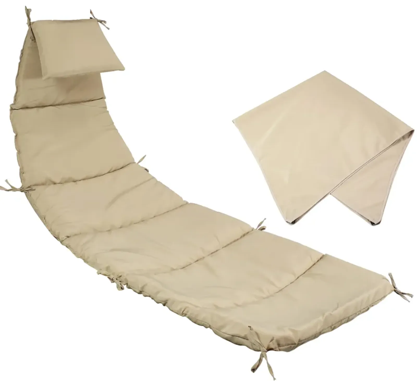 Sunnydaze Outdoor Hanging Lounger Replacement Cushion and Umbrella