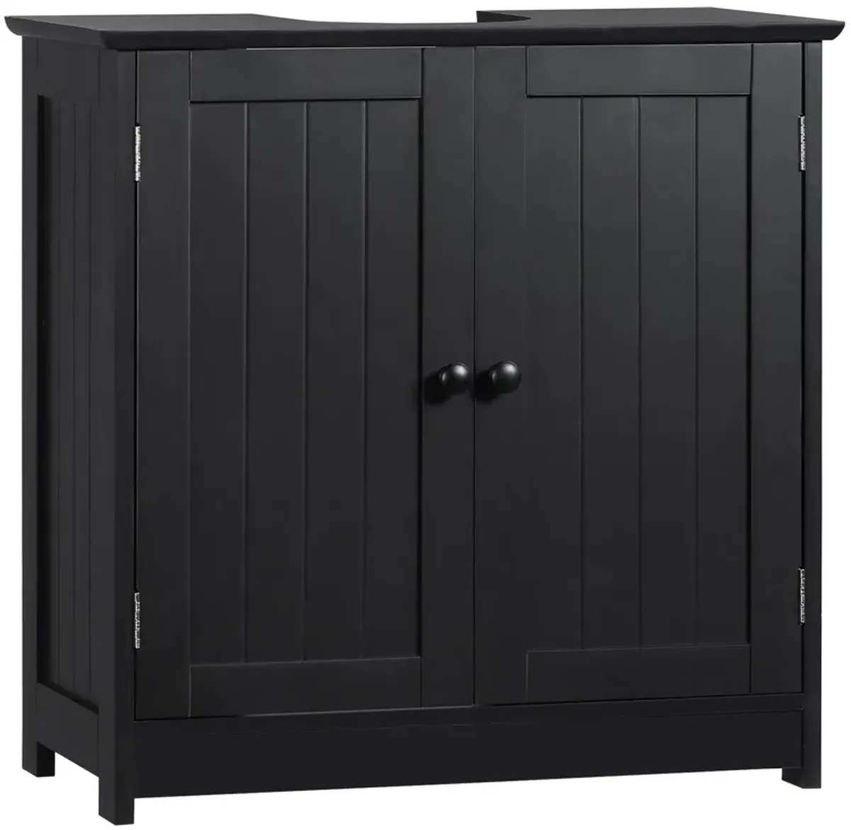 Black Bathroom Storage: Under Sink Cabinet with 2 Doors and Shelf