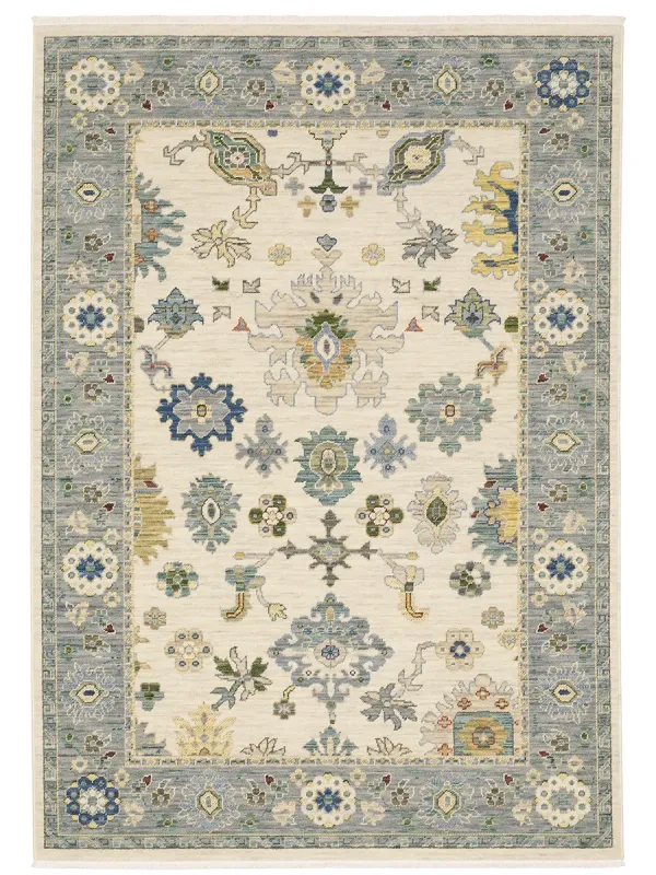 Lucca 5'3" x 7'6" Ivory Rug