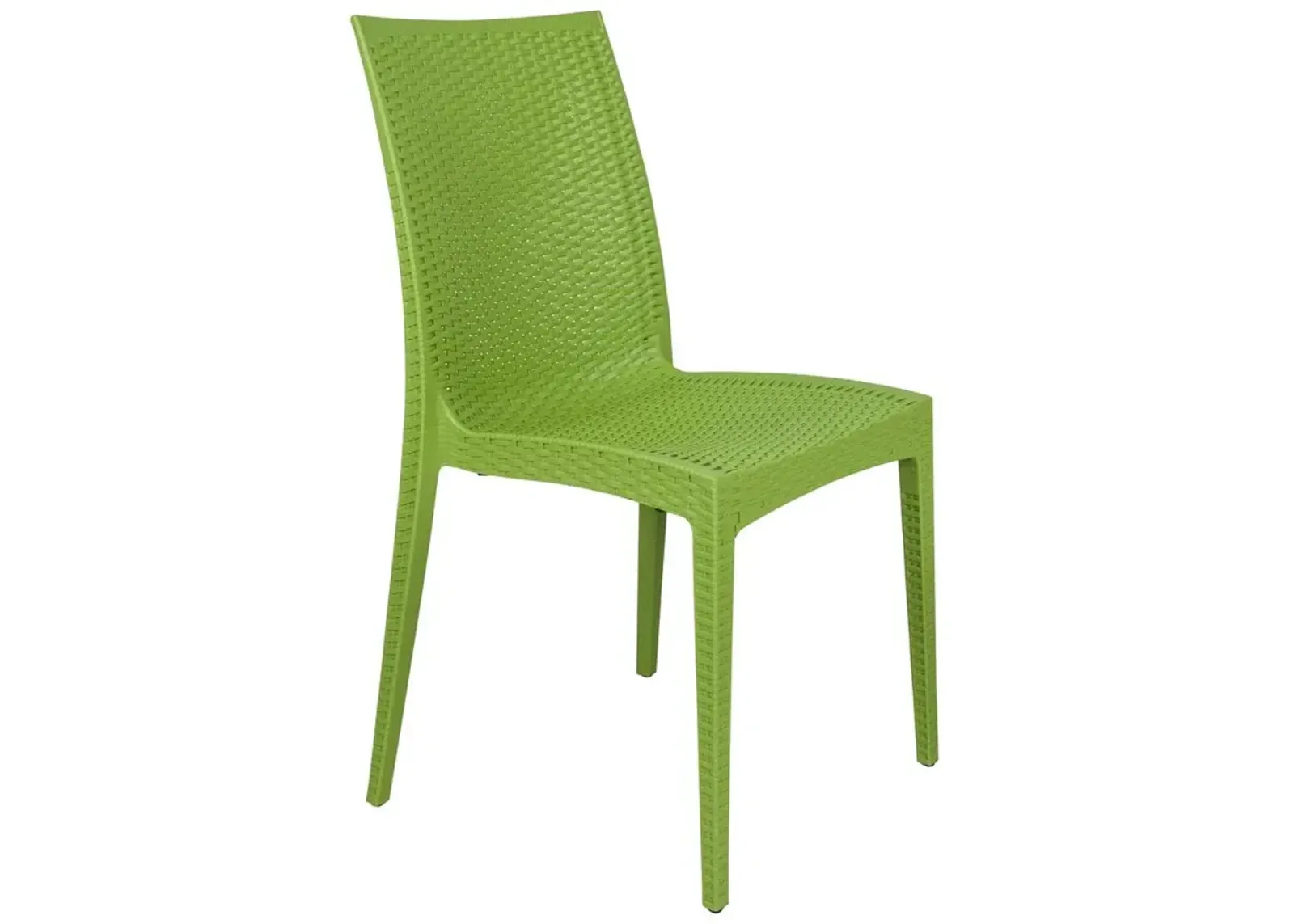 LeisureMod Weave Mace Indoor/Outdoor Dining Chair (Armless)