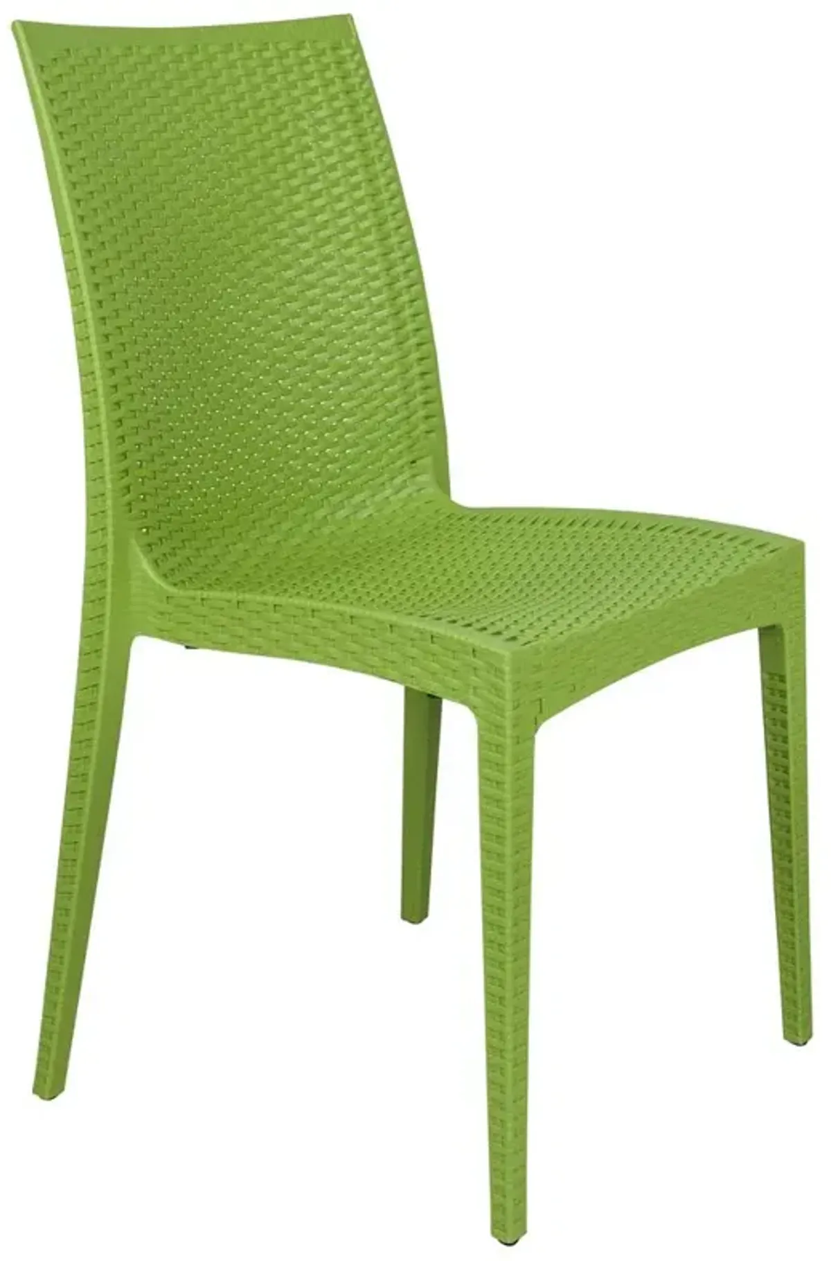 LeisureMod Weave Mace Indoor/Outdoor Dining Chair (Armless)