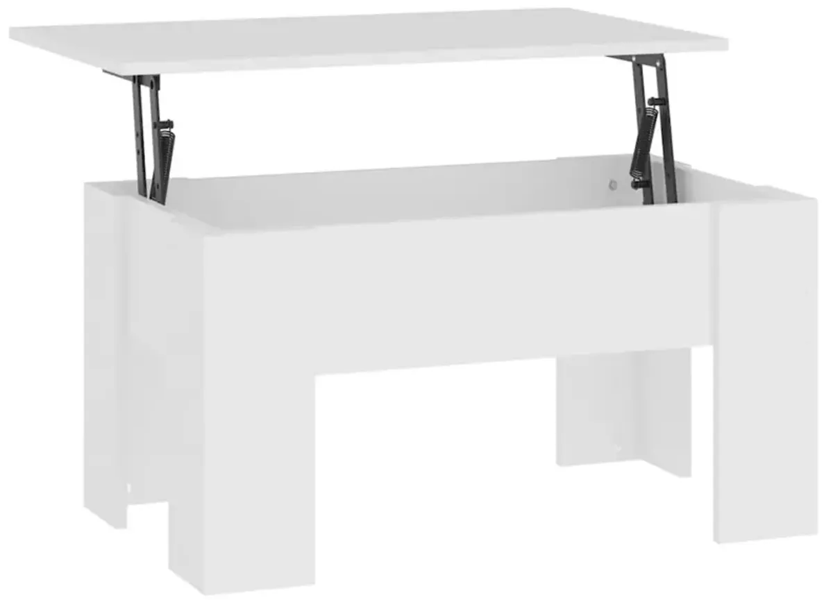 Coffee Table White 31.1"x19.3"x16.1" Engineered Wood